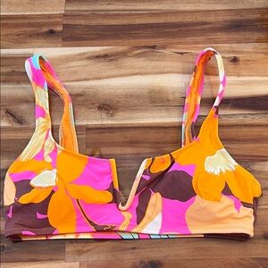 Aerie Colorful Scoop Bikini Top